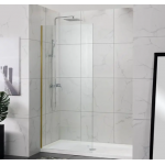 Frameless Single Panel With Brushed Gold U Channel-900